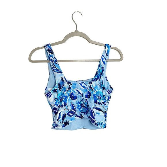 Andie Swim The Siren Tankini Top Blue Floral Print Bathing Suit Size Small - Picture 3 of 6